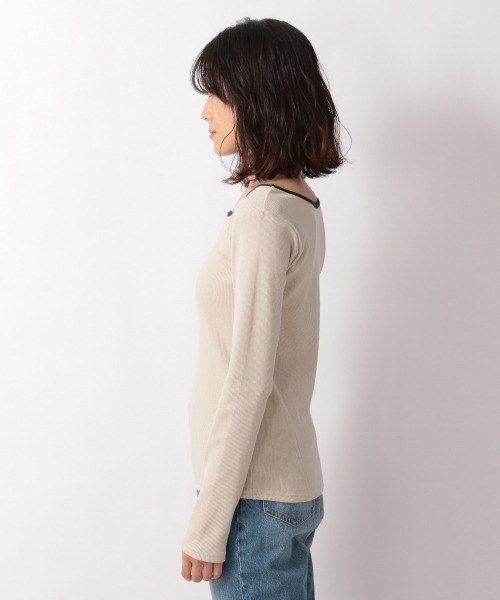 LOWRYS FARM（ローリーズファーム）の「２ＷＡＹパイピングＬＳ＊　214922（Tシャツ/カットソー・レディース・ホワイト/アイボリー/ブラック/オレンジ・FREE）」の10枚目の写真