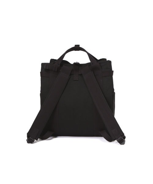MARGARET HOWELL（マーガレットハウエル）の「WASHED DRY COTTON TWILL（バックパック/リュック・メンズ・ブラック・FREE）」の2枚目の写真