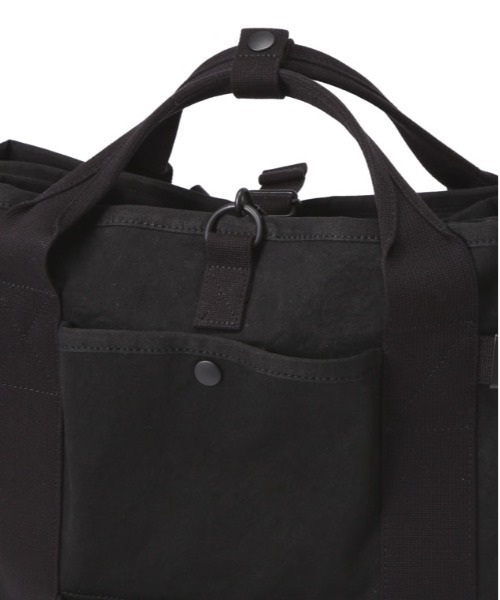 MARGARET HOWELL（マーガレットハウエル）の「WASHED DRY COTTON TWILL（バックパック/リュック・メンズ・ブラック・FREE）」の3枚目の写真