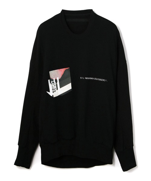 NILoS(ニルズ)の「NILoS/ニルズ/グラフィックプリントスウェット/CutSewn ForMale/740CPM5(スウェット・メンズ・ブラック・1/2)」の1枚目の写真