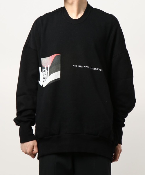 NILoS(ニルズ)の「NILoS/ニルズ/グラフィックプリントスウェット/CutSewn ForMale/740CPM5(スウェット・メンズ・ブラック・1/2)」の4枚目の写真