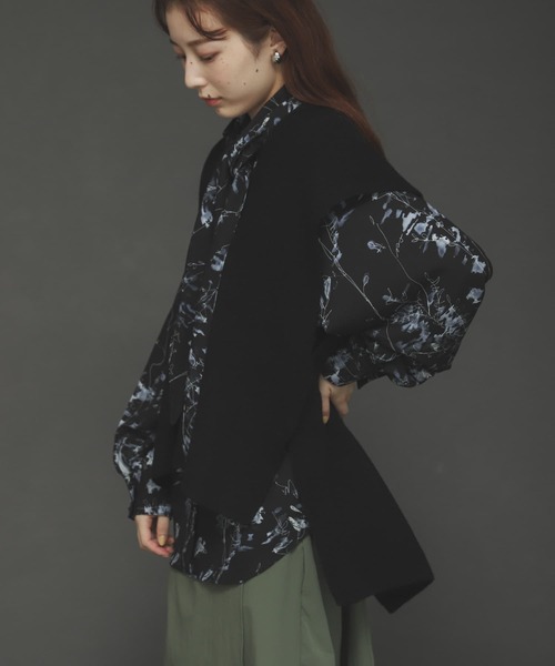 SENSE OF PLACE by URBAN RESEARCH（センスオブプレイスバイアーバンリサーチ）の「バックスリットニットベスト（ニット/セーター・レディース・ライトブルー/ブラック/アイボリー/モカ・ONE）」の13枚目の写真