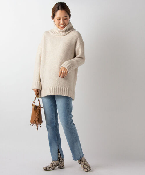 Torrazzo Donna（トラッゾドンナ）の「【TORRAZZO DONNA/ トラッゾドンナ】ニット×チュール2WAYワンピース（ワンピース・レディース・ブラック/ベージュ/オフホワイト・38）」の16枚目の写真