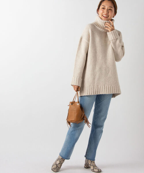 Torrazzo Donna（トラッゾドンナ）の「【TORRAZZO DONNA/ トラッゾドンナ】ニット×チュール2WAYワンピース（ワンピース・レディース・ブラック/ベージュ/オフホワイト・38）」の8枚目の写真