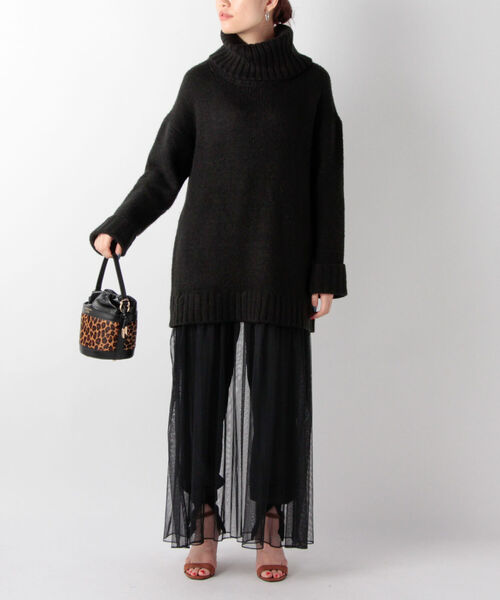Torrazzo Donna（トラッゾドンナ）の「【TORRAZZO DONNA/ トラッゾドンナ】ニット×チュール2WAYワンピース（ワンピース・レディース・ブラック/ベージュ/オフホワイト・38）」の9枚目の写真