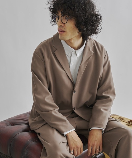 CPCM（シーピーシーエム）の「テーラードセットアップ（テーラードジャケット・メンズ・グレイッシュベージュ/チャコールグレー/ブラック/ブラウン・LARGE/MEDIUM）」の4枚目の写真