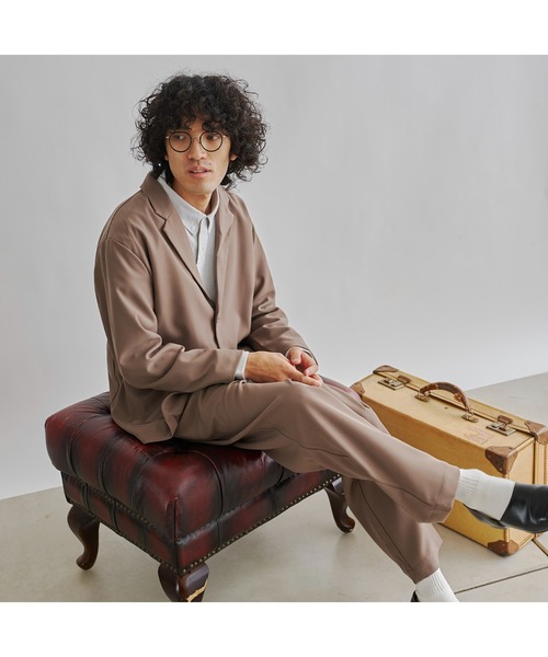 CPCM（シーピーシーエム）の「テーラードセットアップ（テーラードジャケット・メンズ・グレイッシュベージュ/チャコールグレー/ブラック/ブラウン・LARGE/MEDIUM）」の7枚目の写真