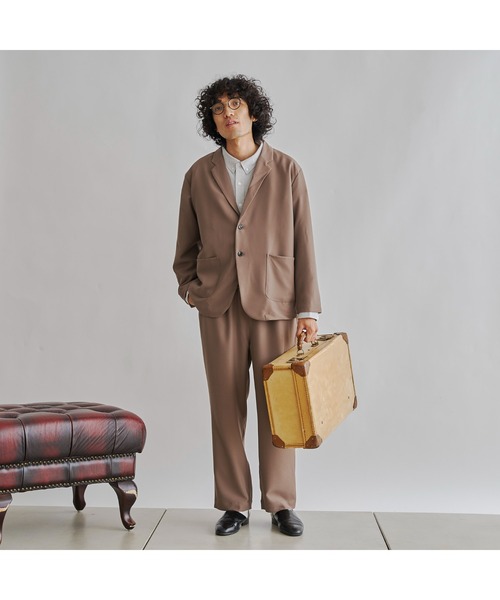 CPCM（シーピーシーエム）の「テーラードセットアップ（テーラードジャケット・メンズ・グレイッシュベージュ/チャコールグレー/ブラック/ブラウン・LARGE/MEDIUM）」の18枚目の写真