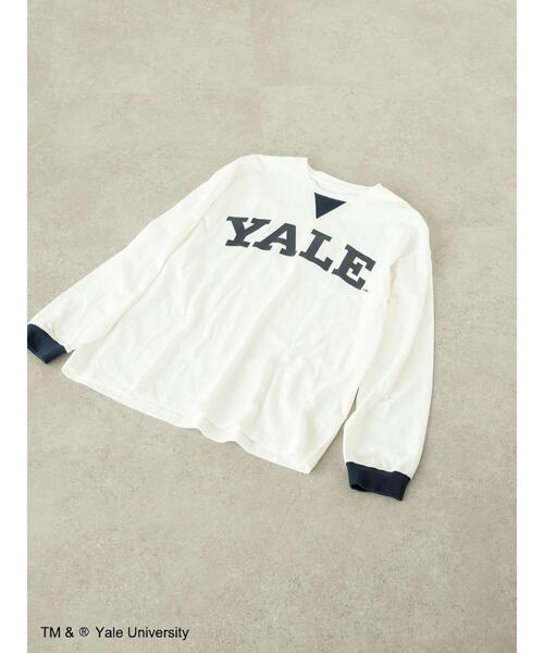 SEVENDAYS=SUNDAY(セブンデイズサンデイ)の「YALE ガゼット付きロンTEE *◇(Tシャツ/カットソー・レディース・ネイビー/オフホワイト/グレイッシュベージュ・S/M/L)」の15枚目の写真