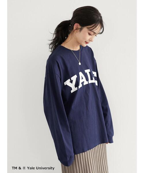 SEVENDAYS=SUNDAY(セブンデイズサンデイ)の「YALE ガゼット付きロンTEE *◇(Tシャツ/カットソー・レディース・ネイビー/オフホワイト/グレイッシュベージュ・S/M/L)」の19枚目の写真