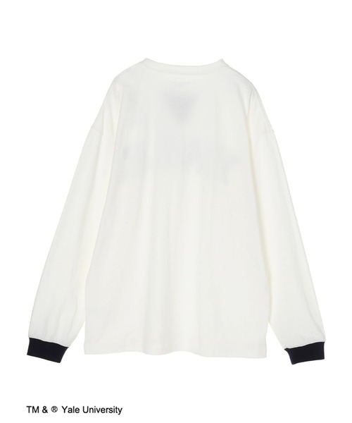 SEVENDAYS=SUNDAY(セブンデイズサンデイ)の「YALE ガゼット付きロンTEE *◇(Tシャツ/カットソー・レディース・ネイビー/オフホワイト/グレイッシュベージュ・S/M/L)」の9枚目の写真