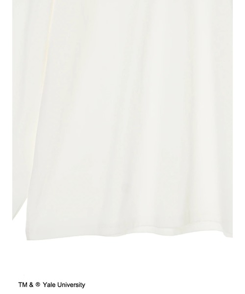 SEVENDAYS=SUNDAY(セブンデイズサンデイ)の「YALE ガゼット付きロンTEE *◇(Tシャツ/カットソー・レディース・ネイビー/オフホワイト/グレイッシュベージュ・S/M/L)」の5枚目の写真
