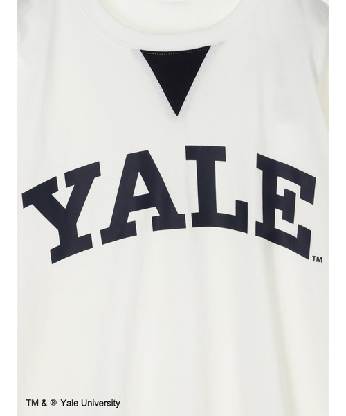 SEVENDAYS=SUNDAY(セブンデイズサンデイ)の「YALE ガゼット付きロンTEE *◇(Tシャツ/カットソー・レディース・ネイビー/オフホワイト/グレイッシュベージュ・S/M/L)」の7枚目の写真