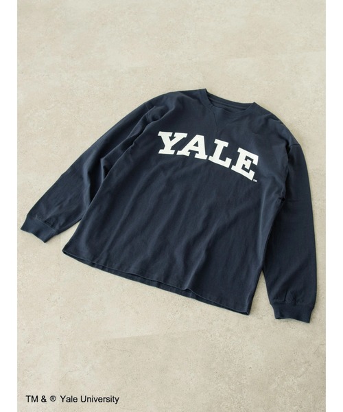 SEVENDAYS=SUNDAY(セブンデイズサンデイ)の「YALE ガゼット付きロンTEE *◇(Tシャツ/カットソー・レディース・ネイビー/オフホワイト/グレイッシュベージュ・S/M/L)」の12枚目の写真