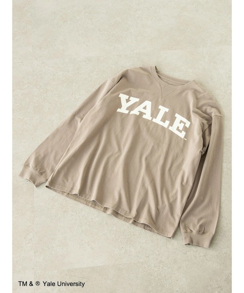 SEVENDAYS=SUNDAY(セブンデイズサンデイ)の「YALE ガゼット付きロンTEE *◇(Tシャツ/カットソー・レディース・ネイビー/オフホワイト/グレイッシュベージュ・S/M/L)」の6枚目の写真