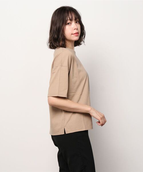 SETTO(セット)の「OVER T:オーバーTシャツ(抗菌防臭加工)(Tシャツ/カットソー・レディース・ベージュ・S/M/L/XS)」の2枚目の写真