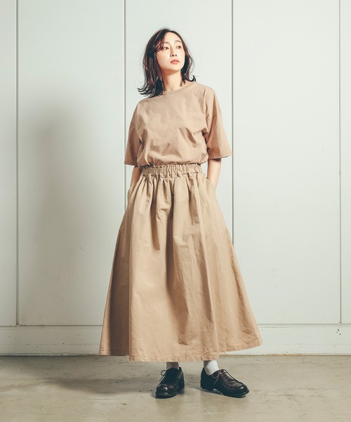 SETTO(セット)の「OVER T:オーバーTシャツ(抗菌防臭加工)(Tシャツ/カットソー・レディース・ベージュ・S/M/L/XS)」の3枚目の写真