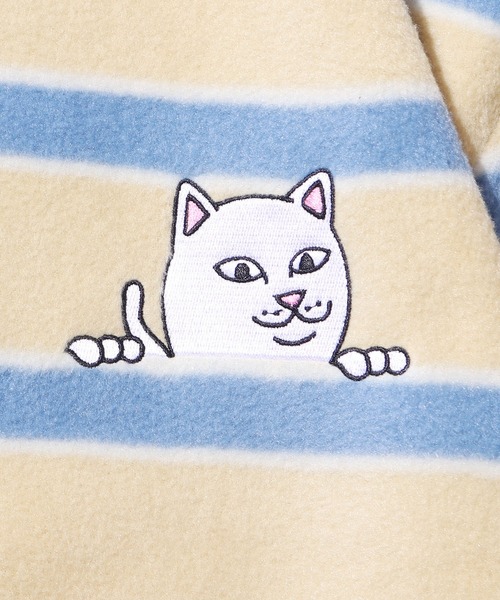 RIPNDIP(リップンディップ)の「RIPNDIP/リップンディップ Peek A Nerm Embroidered Brushed Fleece Crew Neck ボーダー クルーネックスウェット(スウェット・メンズ・ブルー・L/XL/M)」の13枚目の写真