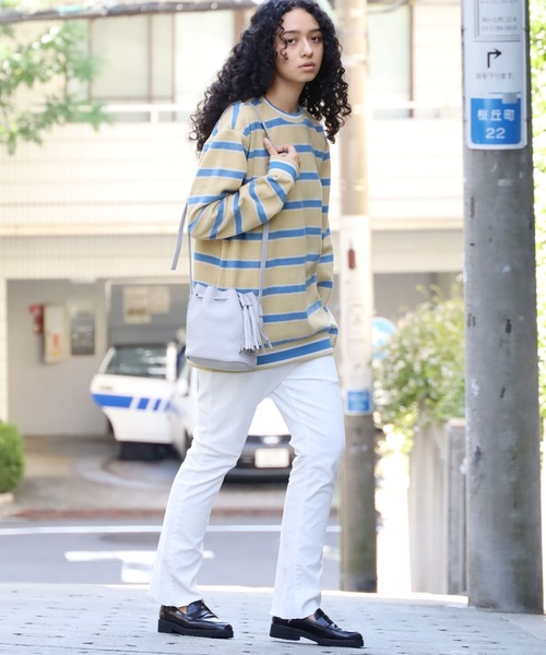 RIPNDIP(リップンディップ)の「RIPNDIP/リップンディップ Peek A Nerm Embroidered Brushed Fleece Crew Neck ボーダー クルーネックスウェット(スウェット・メンズ・ブルー・L/XL/M)」の20枚目の写真