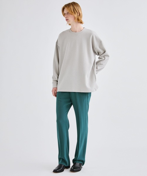ATTACHMENT（アタッチメント）の「カシミアブレンド クルーネックプルオーバー/CASHMERE BREND CLOTH CREWNECK PULLOVER L/S（スウェット・メンズ・ブラック/ベージュ/オフホワイト・1/2/4/3）」の4枚目の写真