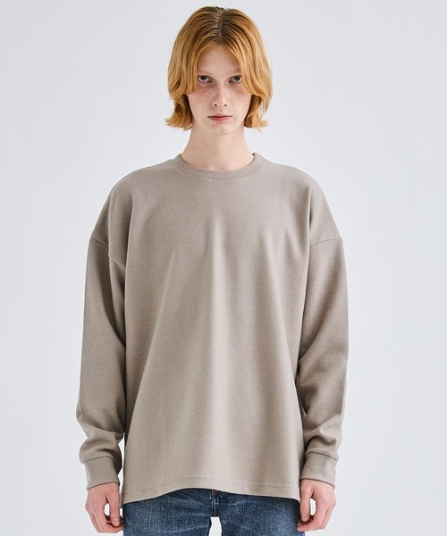 ATTACHMENT（アタッチメント）の「カシミアブレンド クルーネックプルオーバー/CASHMERE BREND CLOTH CREWNECK PULLOVER L/S（スウェット・メンズ・ブラック/ベージュ/オフホワイト・1/2/4/3）」の9枚目の写真