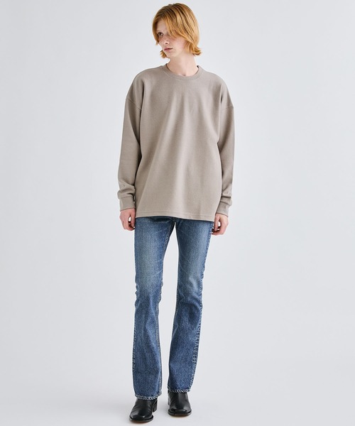 ATTACHMENT（アタッチメント）の「カシミアブレンド クルーネックプルオーバー/CASHMERE BREND CLOTH CREWNECK PULLOVER L/S（スウェット・メンズ・ブラック/ベージュ/オフホワイト・1/2/4/3）」の6枚目の写真