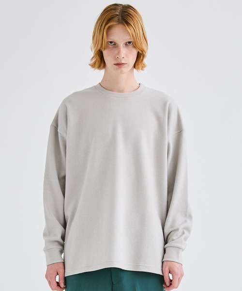 ATTACHMENT（アタッチメント）の「カシミアブレンド クルーネックプルオーバー/CASHMERE BREND CLOTH CREWNECK PULLOVER L/S（スウェット・メンズ・ブラック/ベージュ/オフホワイト・1/2/4/3）」の7枚目の写真