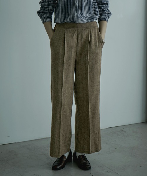 セール センタープレスワイドパンツ セットアップ可 スラックス Etoll エトル のファッション通販 Zozotown