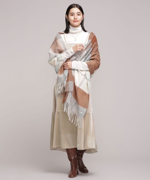 NANO universe（ナノユニバース）の「ベロアキャミワンピース（ワンピース・レディース・ベージュ/チャコール・38/36）」の3枚目の写真