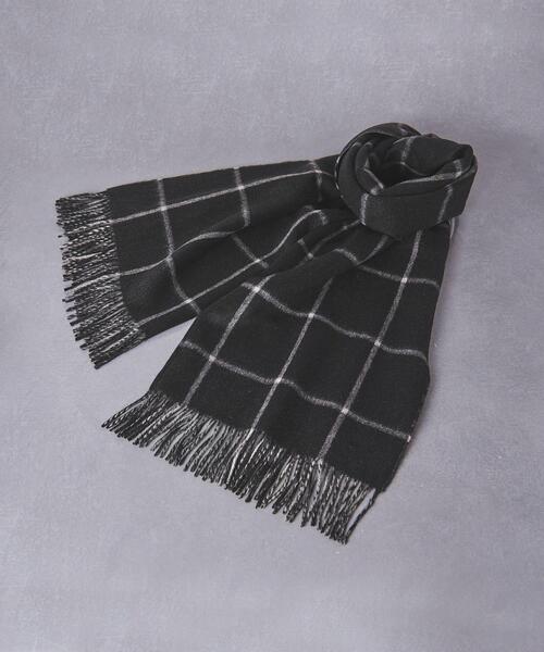 Joshua Ellis（ジョシュアエリス）の「＜Joshua Ellis（ジョシュア エリス）＞ リバーシブル グレンチェック マフラー（マフラー・メンズ・グレー・FREE）」の15枚目の写真