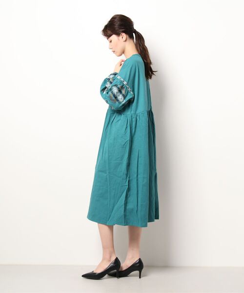 チャイハネ(チャイハネ)の「【チャイハネ】yul オルテガ柄刺繍ワンピース(ワンピース・レディース・ホワイト/ブラウン/グリーン・FREE)」の7枚目の写真