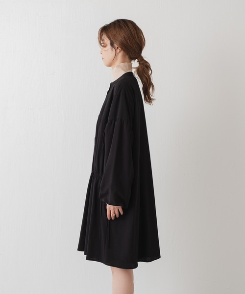 Kastane（カスタネ）の「紐付きギャザーミニワンピース（ワンピース・レディース・ブラック/モカ・FREE）」の14枚目の写真