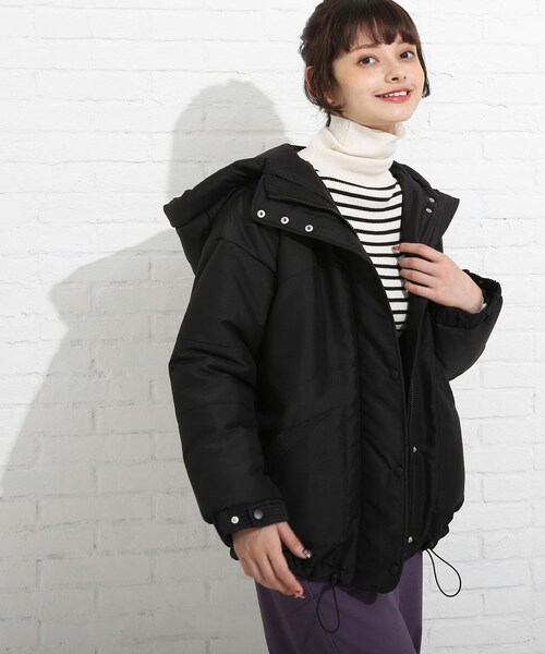 Cutie Blonde(キューティーブロンド)の「◆【撥水加工】中綿切替えブルゾン(ブルゾン・レディース・ブラック/ベージュ系その他2/ピンク系・03/02)」の8枚目の写真