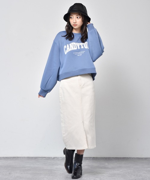 RETRO GIRL(レトロガール)の「ハイウエストナロースカート(スカート・レディース・ブラック/ブラウン系その他/ダークブラウン/オフホワイト・FREE)」の15枚目の写真
