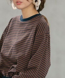 定番のUSAコットン使用。レトロボーダー袖ボリュームリンガーTシャツ(WEB限定カラー)