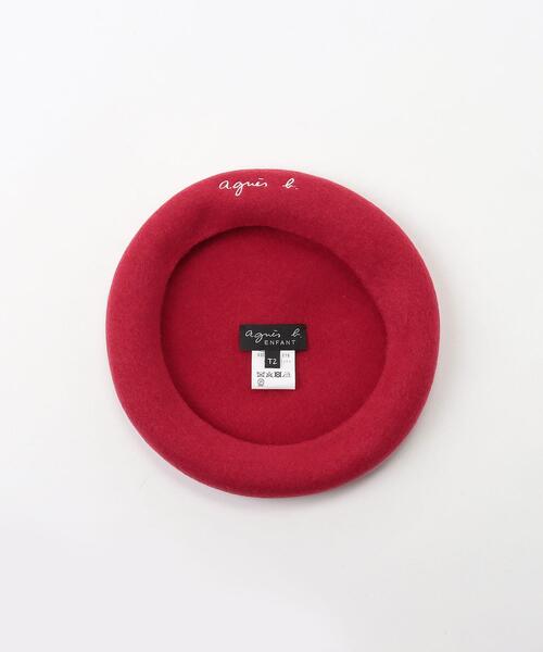 agnes b.（アニエスベー）の「K134 E BERET キッズ ウールベレー（ハンチング/ベレー帽・キッズ・レッド系その他・1/2/0）」の3枚目の写真