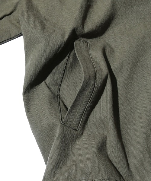 FIVE BROTHER(ファイブブラザー)の「FIVE BROTHER/ファイブブラザー HERRINGBONE ZIP WORK JACKET ジップジャケット ヘリンボーン ブルゾン(ブルゾン・メンズ・オリーブ/ホワイト・L/M)」の8枚目の写真