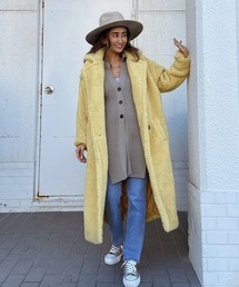 esutoreja | ボアロングコート(その他アウター)