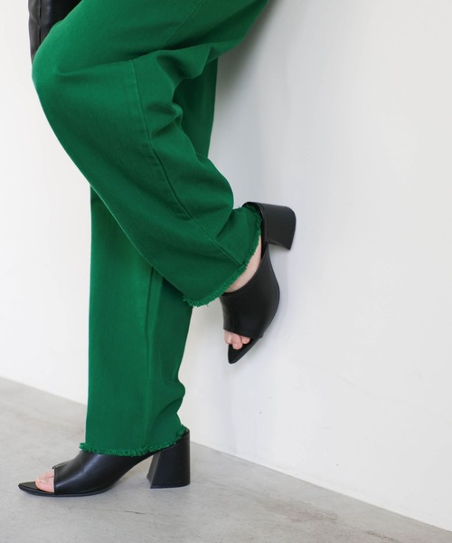 select MOCA by sayo(セレクトモカバイサヨ)の「カラーツイルテーパードパンツ(デニムパンツ・レディース・ピンク/イエロー/グリーン/パープル/ブルー・SMALL/MEDIUM)」の22枚目の写真