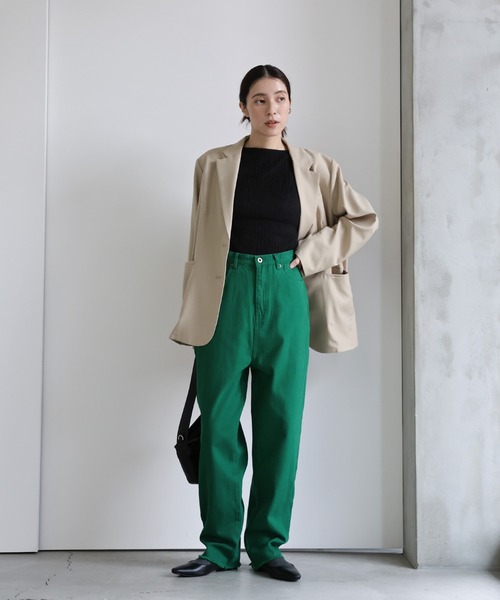 セール】カラーツイルテーパードパンツ（デニムパンツ）｜select MOCA