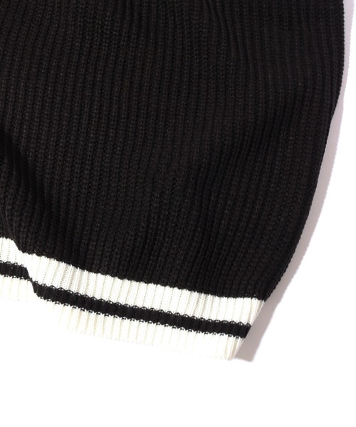 CORPUS　SELECT（コーパストーキョー）の「ビッグシルエット 畦編み チルデンニットベスト（ベスト・メンズ・ブルー/ブラック/グリーン/ブラウン/オフホワイト・L/M）」の16枚目の写真