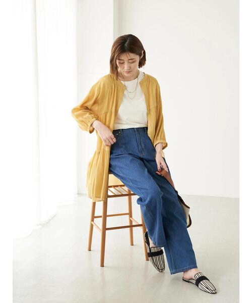 earth music&ecology(アースミュージックアンドエコロジー)の「ストレートデニム(その他パンツ・レディース・インディゴブルー/アイボリー/グレイッシュベージュ・S/M/L)」の9枚目の写真