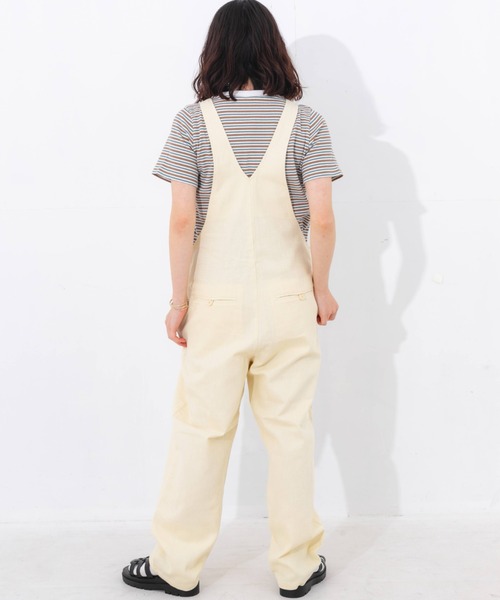 nemne store（ネンネストア）の「フロントジップワイドオーバーオール（サロペット/オーバーオール・レディース・アイボリー/パープル/カーキ・SMALL/MEDIUM）」の7枚目の写真