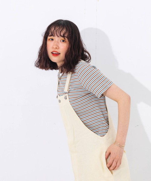 nemne store（ネンネストア）の「フロントジップワイドオーバーオール（サロペット/オーバーオール・レディース・アイボリー/パープル/カーキ・SMALL/MEDIUM）」の8枚目の写真