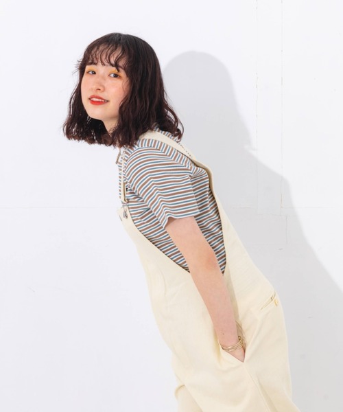nemne store（ネンネストア）の「フロントジップワイドオーバーオール（サロペット/オーバーオール・レディース・アイボリー/パープル/カーキ・SMALL/MEDIUM）」の9枚目の写真