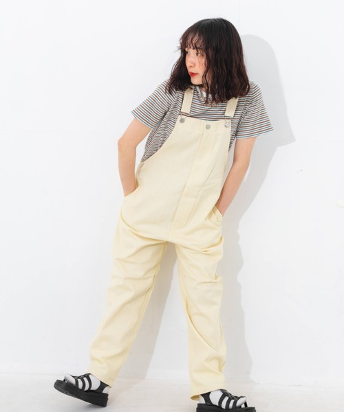 nemne store（ネンネストア）の「フロントジップワイドオーバーオール（サロペット/オーバーオール・レディース・アイボリー/パープル/カーキ・SMALL/MEDIUM）」の16枚目の写真