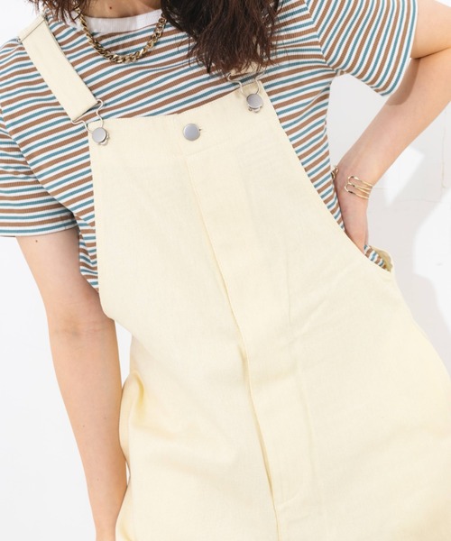 nemne store（ネンネストア）の「フロントジップワイドオーバーオール（サロペット/オーバーオール・レディース・アイボリー/パープル/カーキ・SMALL/MEDIUM）」の19枚目の写真
