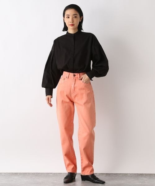 JEANASIS（ジーナシス）の「ソデタックボリュームシャツLS/265217（シャツ/ブラウス・レディース・ホワイト/ブラック/ブラック系その他・FREE）」の5枚目の写真