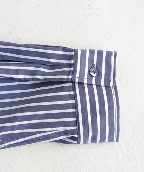 antiqua（アンティカ）の「お洒落さんが選ぶ！グラデストライプシャツ（シャツ/ブラウス・レディース・ブルー・FREE）」の16枚目の写真