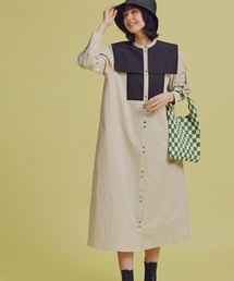 N.（N. Natural Beauty Basic） | ◆配色ビックカラーワンピース(ワンピース)